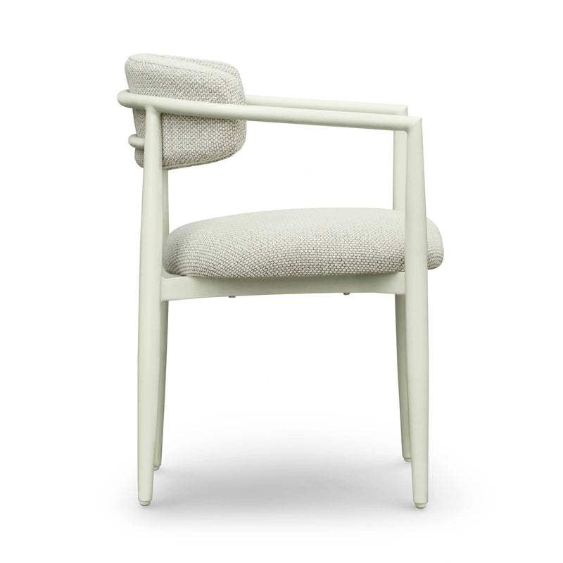 Silla de comedor para exteriores Annika con brazos, de tela texturizada y calidad comercial