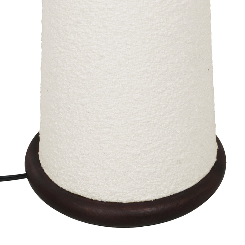 Faith White Boucle Floor Lamp