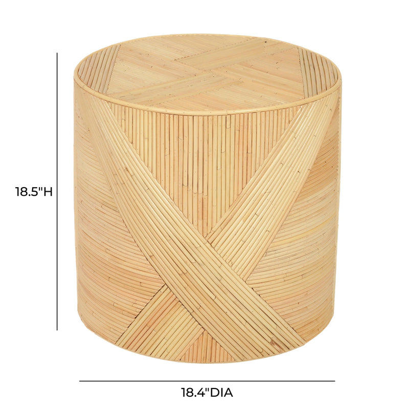 Matea Natural Rattan Arch Side Table