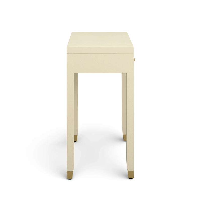 Dani 54" Cream Faux Shagreen 2-Drawer Console Table