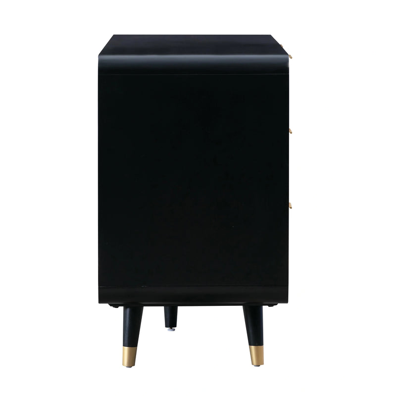 Christine 62" Black 6-Drawer Dresser