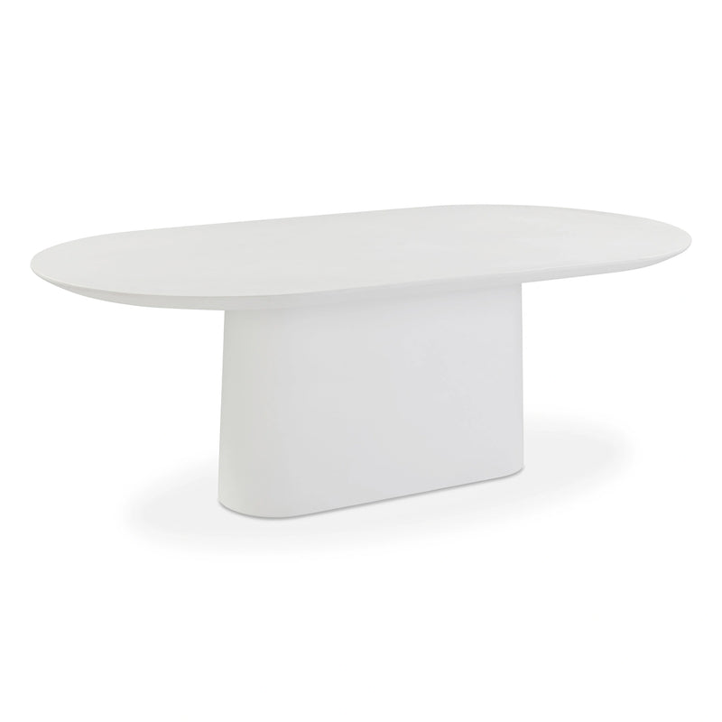Nara 84" Pure White Indoor/Outdoor Concrete Dining Table