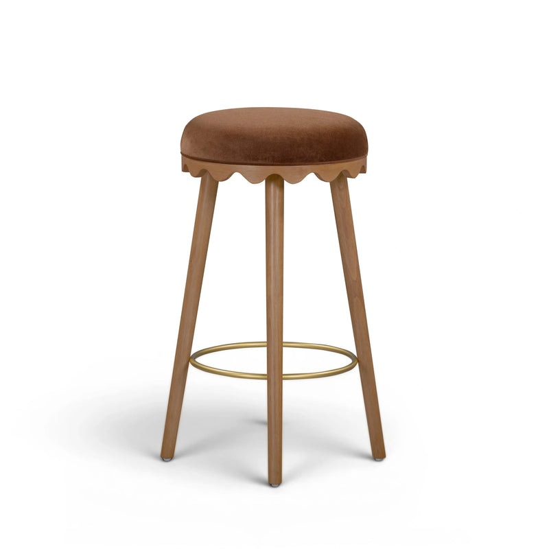 Oodle Performance Vegan Mohair Bar and Counter Stool