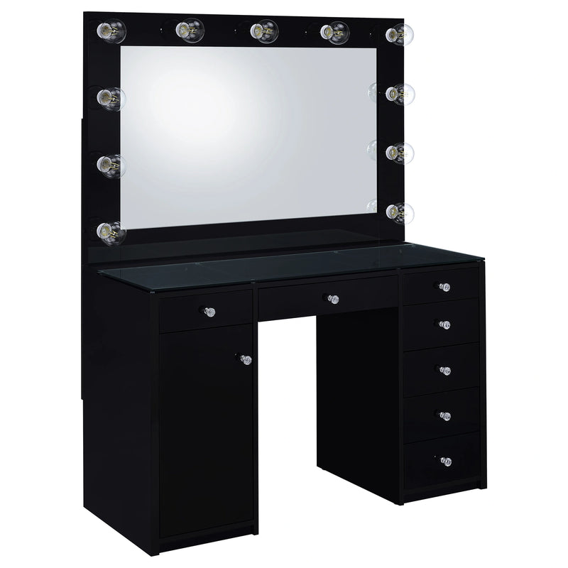 Acena Makeup Vanity Table with LED Mirror Set