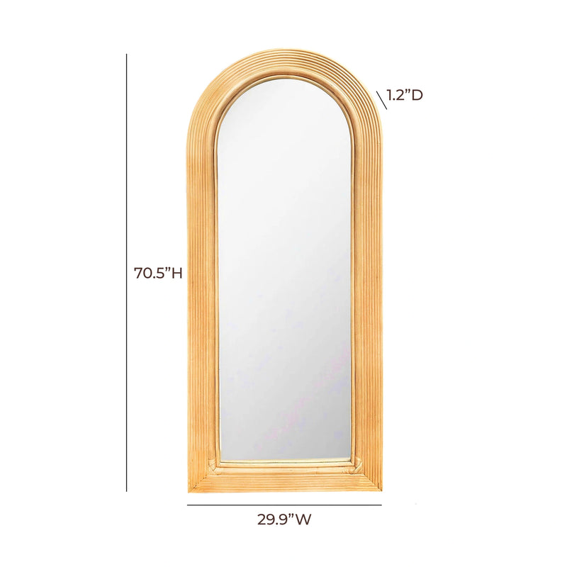Tanya 70" Rattan Floor Mirror
