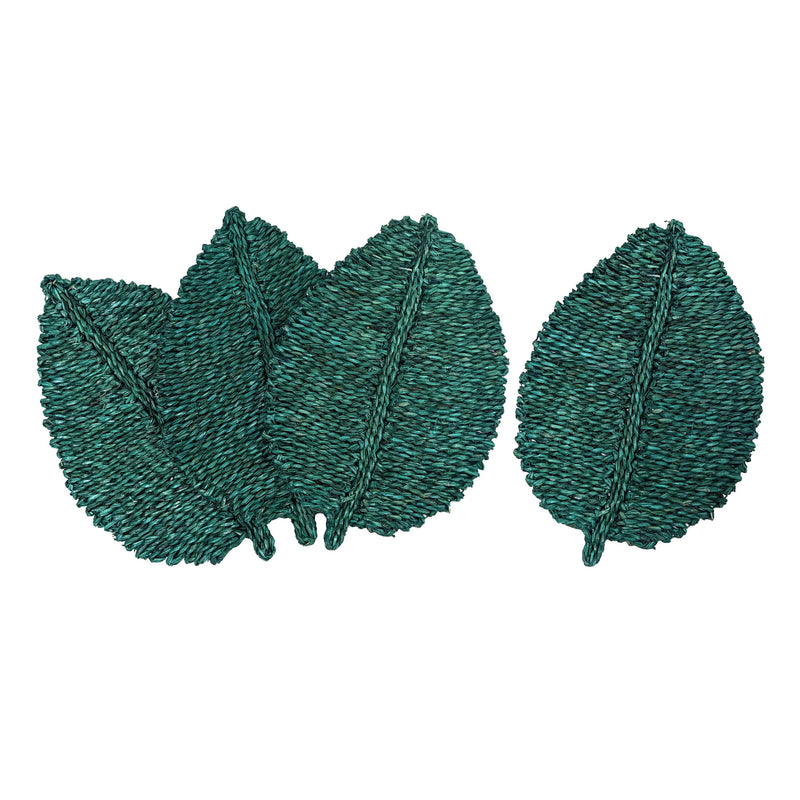 Individual de pasto marino hoja - Set de 4