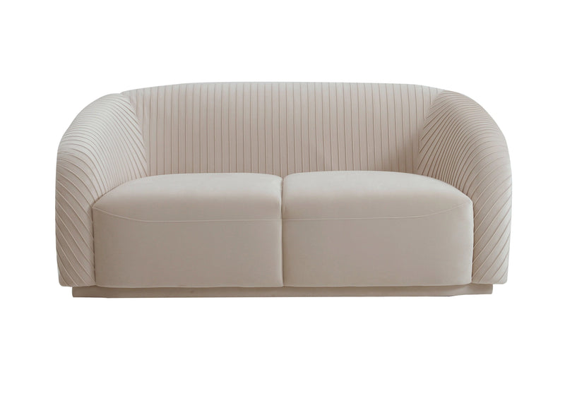 Yara 70" Pleated Performance Velvet Loveseat