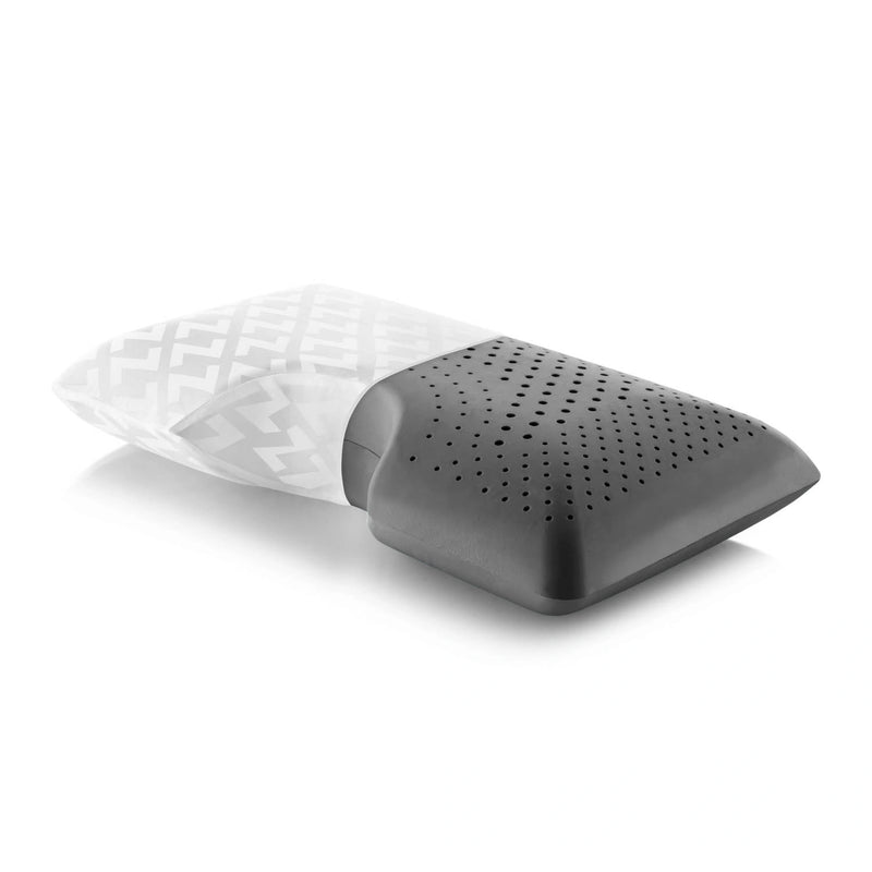 Almohada cervical de espuma viscoelástica Zoned Dough con carbón de bambú