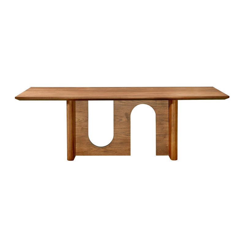 Satra 92" Walnut Rectangular Dining Table