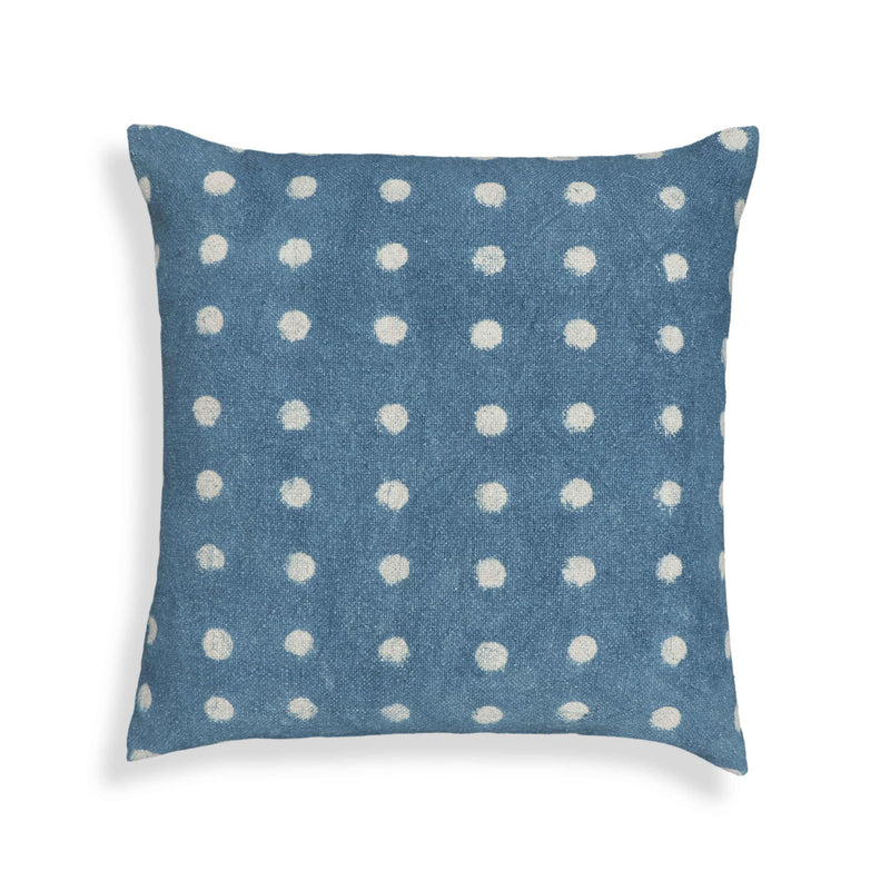 Indigo 20" Cotton Square Throw Pillow
