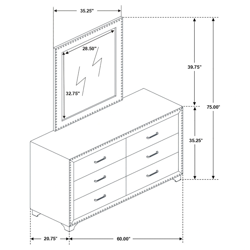 Melody Dresser with Mirror