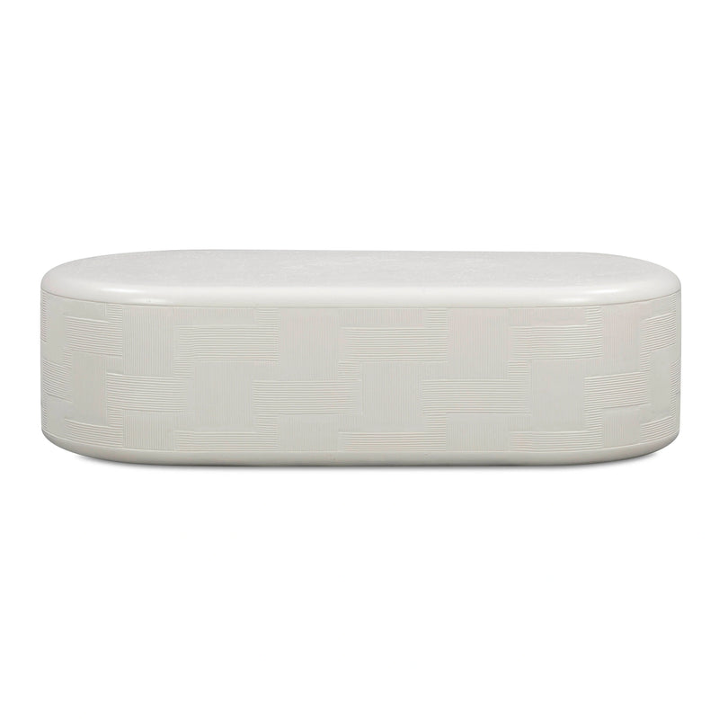 Suraya 55" Indoor/Outdoor Concrete Rounded Coffee Table