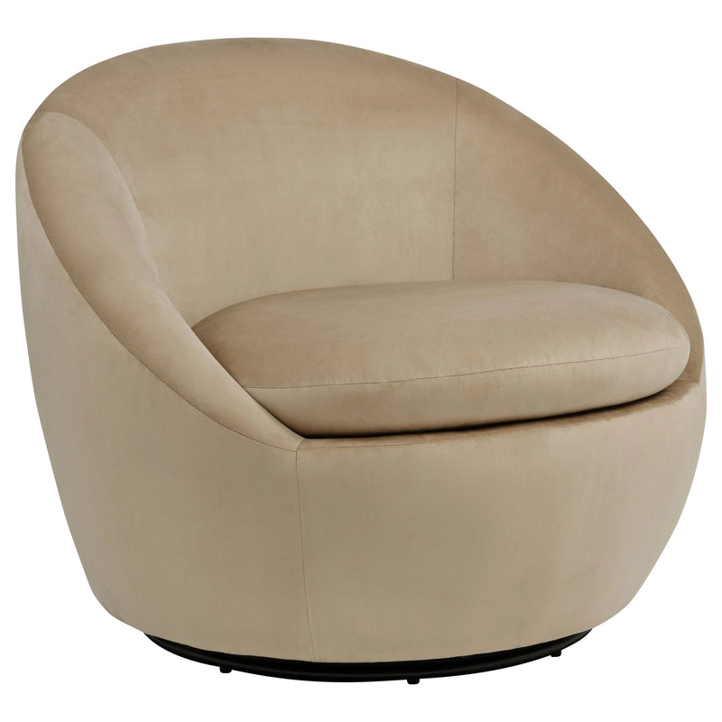 Sillón decorativo giratorio tapizado Myernick