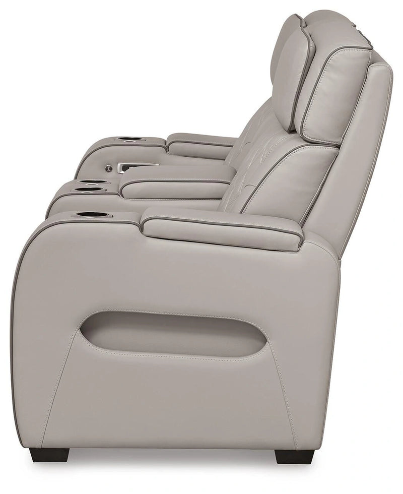 Sofá reclinable eléctrico Boyington, sofá de dos plazas y sillón reclinable