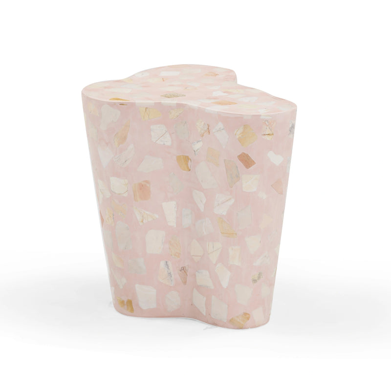 Slab Faux Terrazzo Indoor/Outdoor Side Table