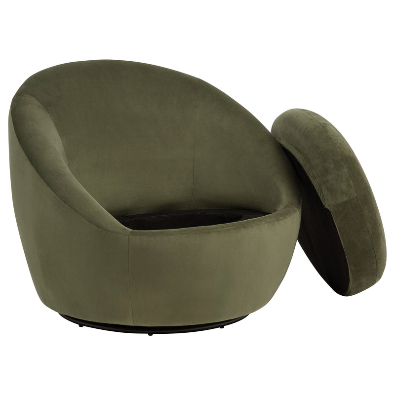 Sillón decorativo giratorio tapizado Myernick