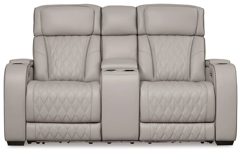 Sofá reclinable eléctrico Boyington, sofá de dos plazas y sillón reclinable
