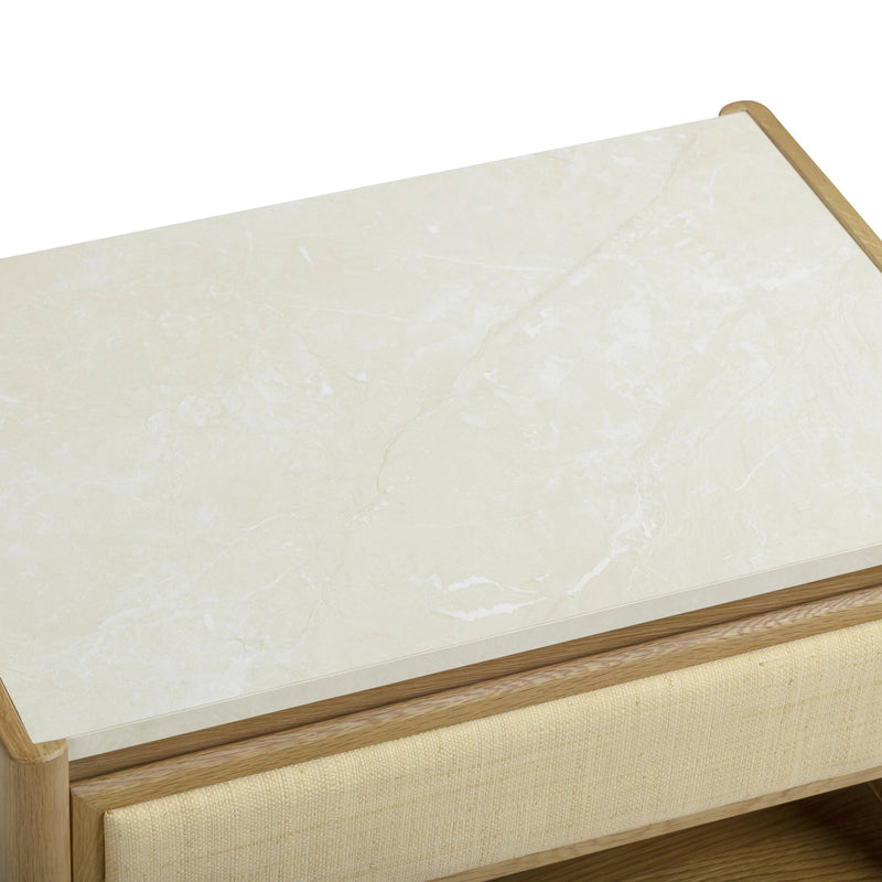 Paige 26" Natural Oak 2-Drawer Nightstand