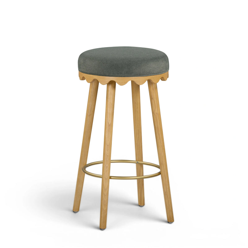 Oodle Performance Vegan Mohair Bar and Counter Stool