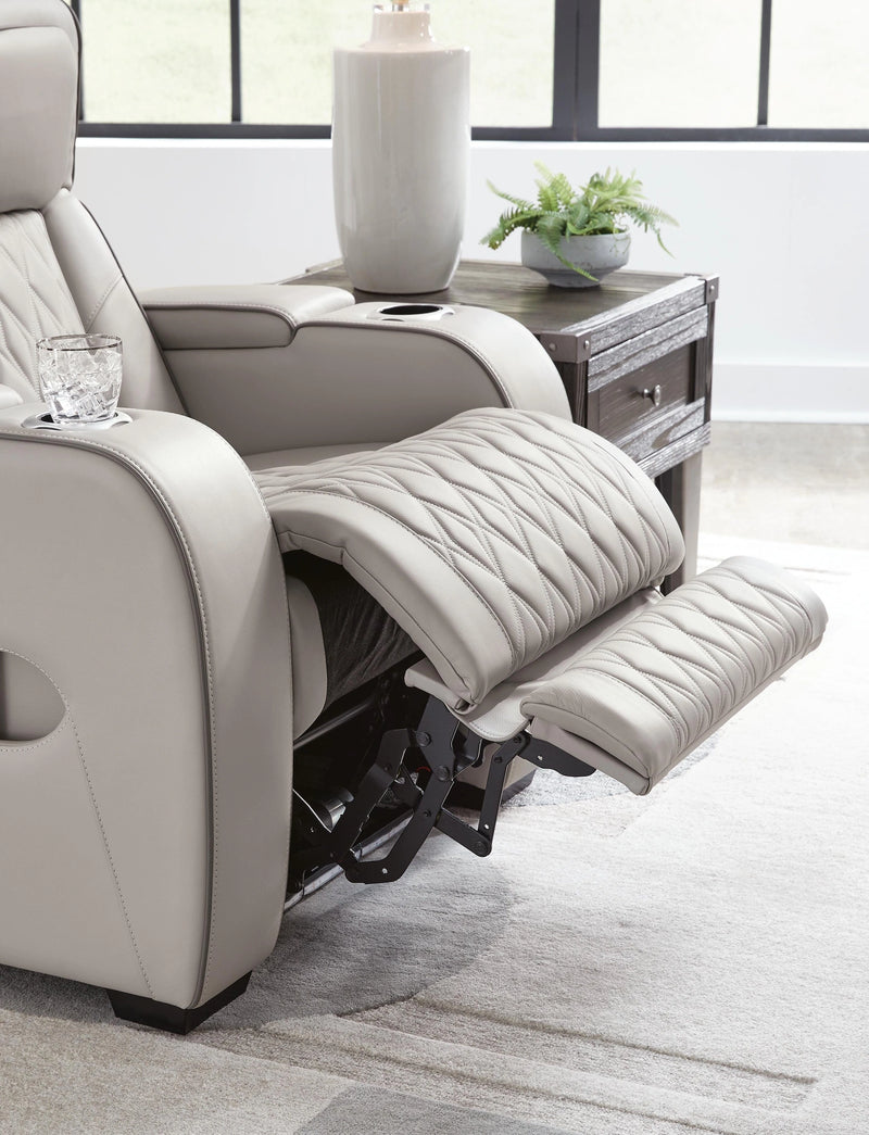 Sofá reclinable eléctrico Boyington, sofá de dos plazas y sillón reclinable