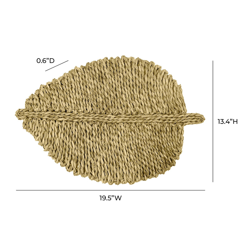 Individual de pasto marino hoja - Set de 4