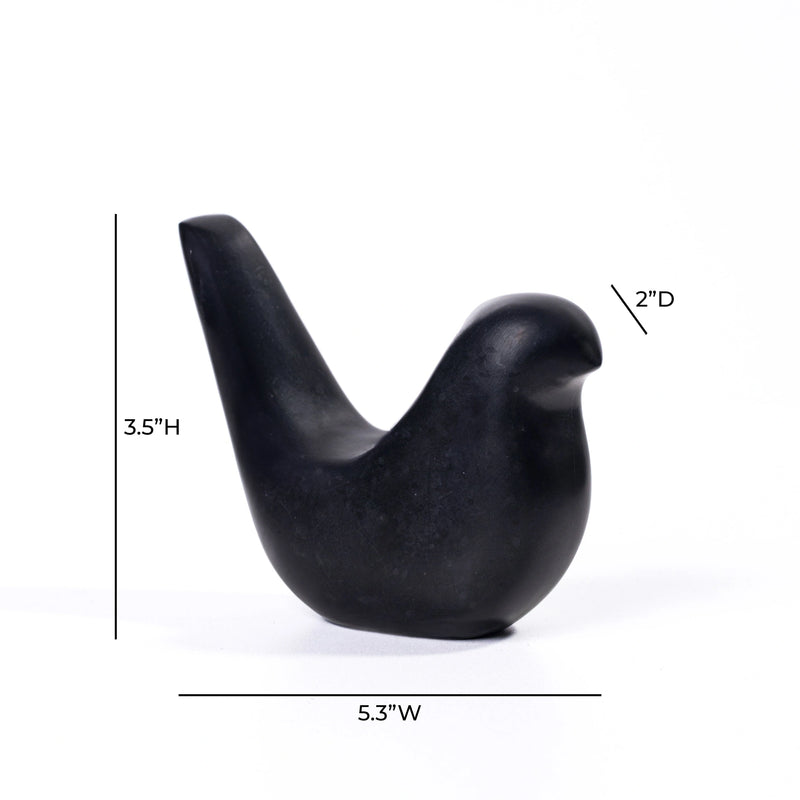 Black Marble Bird Statue