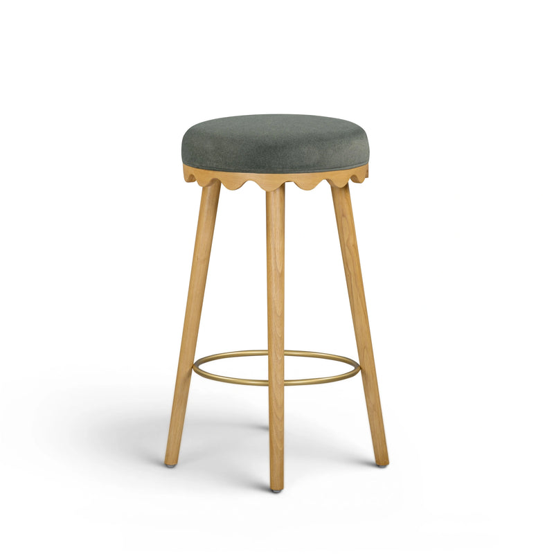 Oodle Performance Vegan Mohair Bar and Counter Stool