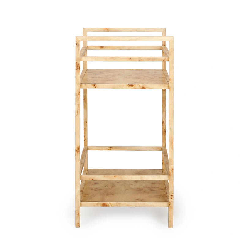 Carrito de bar de grado comercial Destin de madera veteada natural