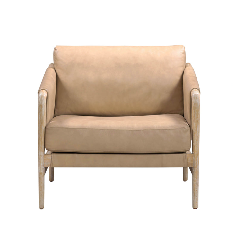 Sillón decorativo Chakka de piel auténtica de calidad comercial