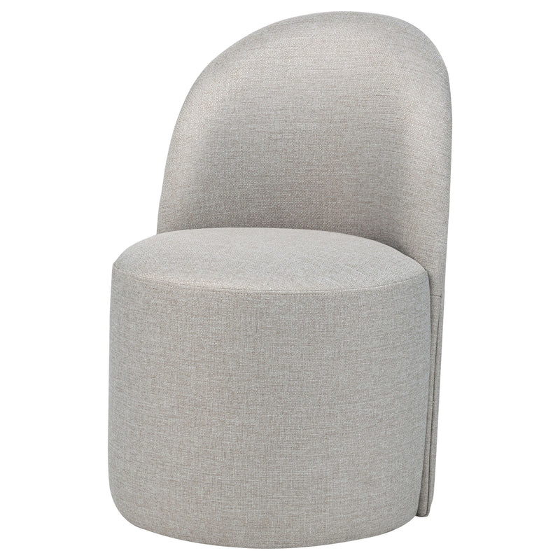Juego de 2 sillas de comedor tapizadas tipo barril Aubrey