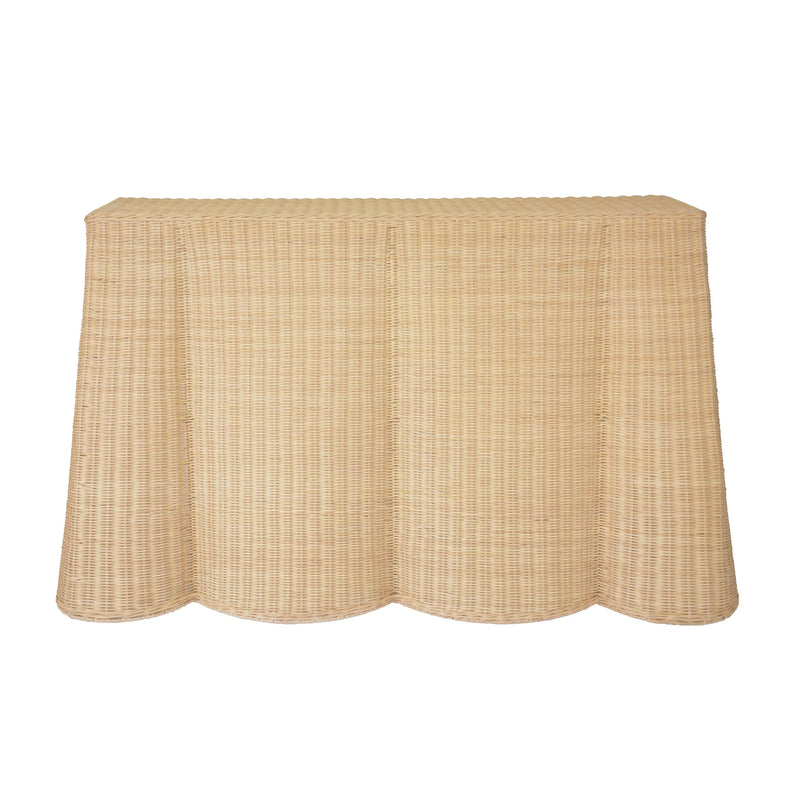 Egan 55" Natural Rattan Console Table