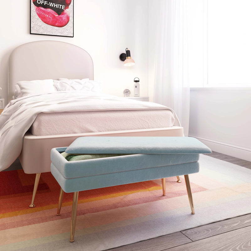 Ziva 31" Velvet Storage Bench
