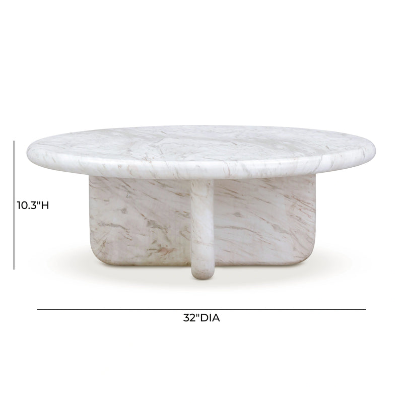 Juju 2-Piece Faux Marble Indoor/Outdoor Nesting Coffee Table Set