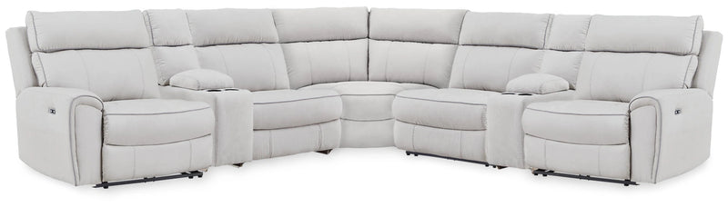 Social Pointe Reclining Sectional with Storage Consoles