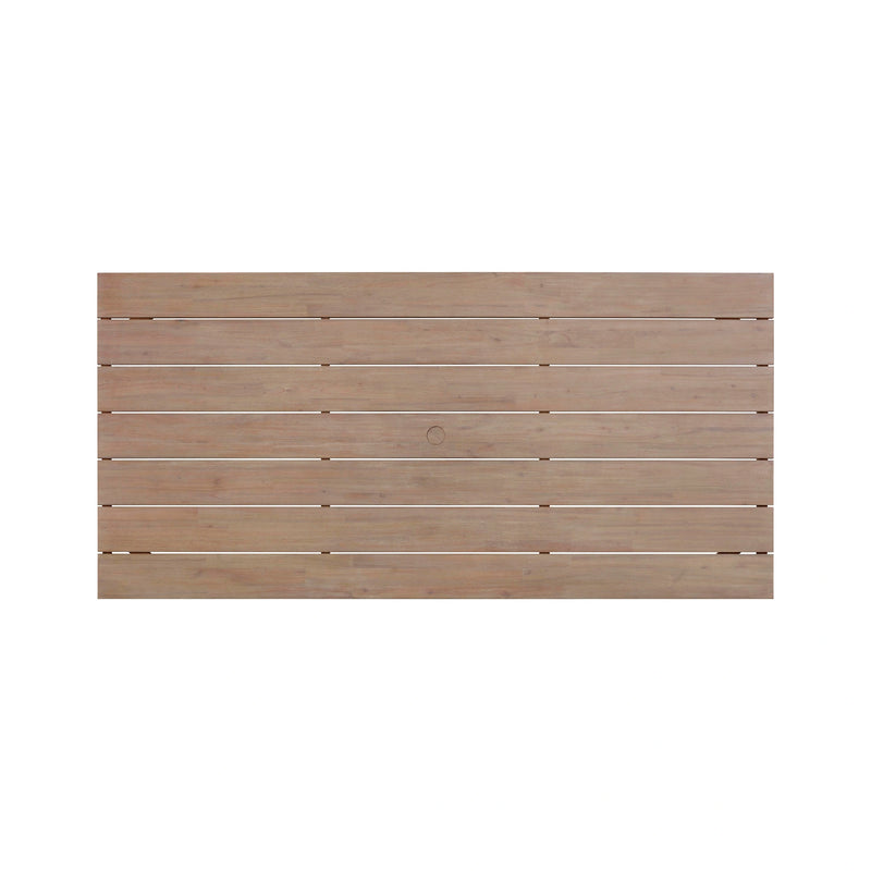 Cassie Natural Outdoor Rectangular Dining Table (75"-108")