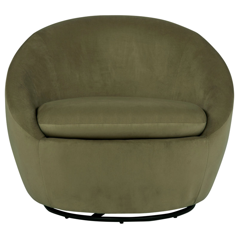 Sillón decorativo giratorio tapizado Myernick