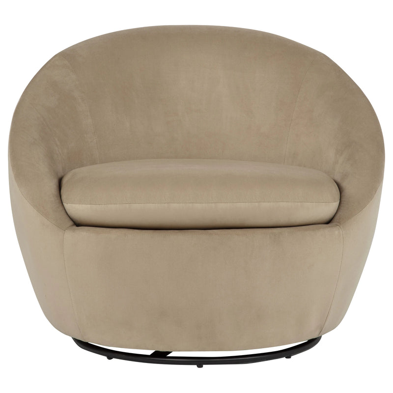 Sillón decorativo giratorio tapizado Myernick