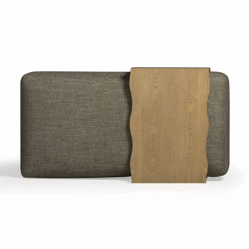 Spencer 54" Performance Basketweave Ottoman with Bridge Table