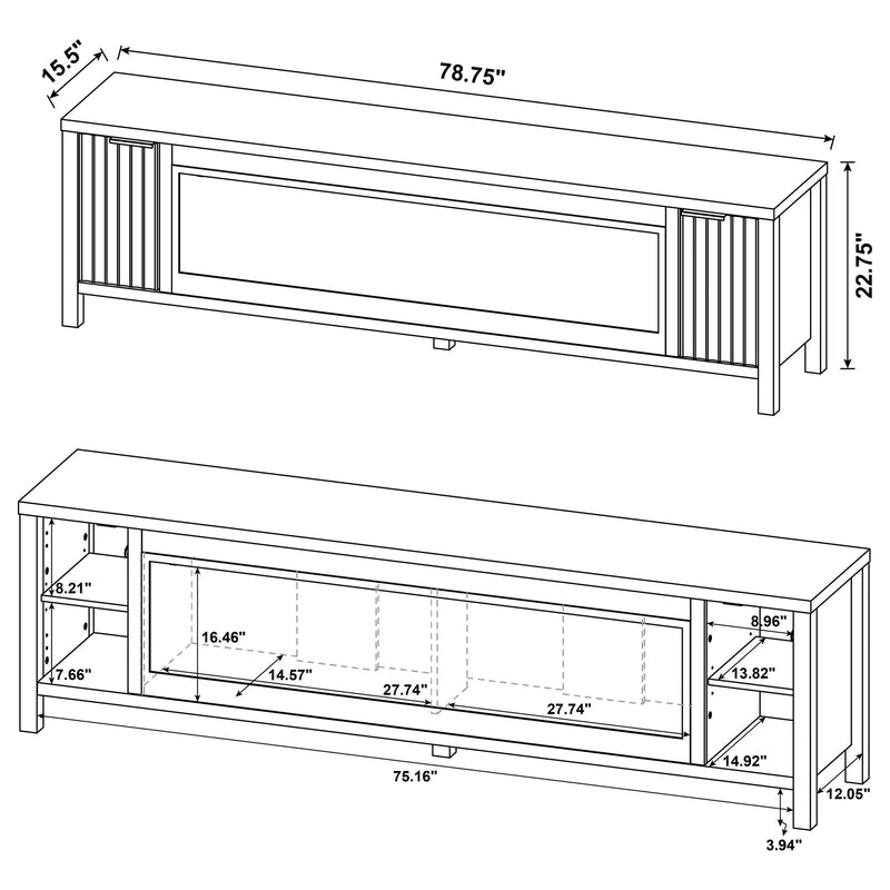 Carey TV Stand Fireplace Console
