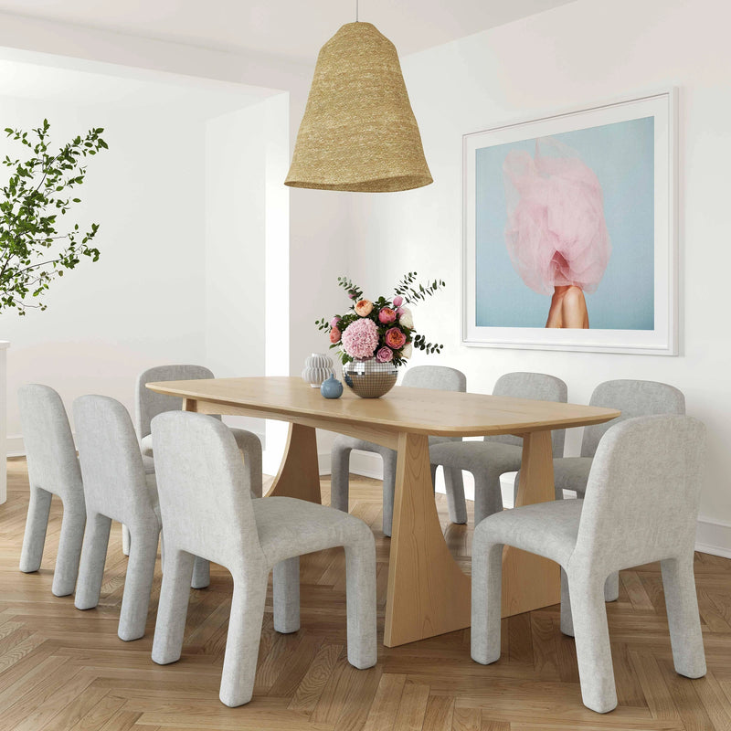 Cybill Natural Ash Rectangular Dining Table (79"-94")