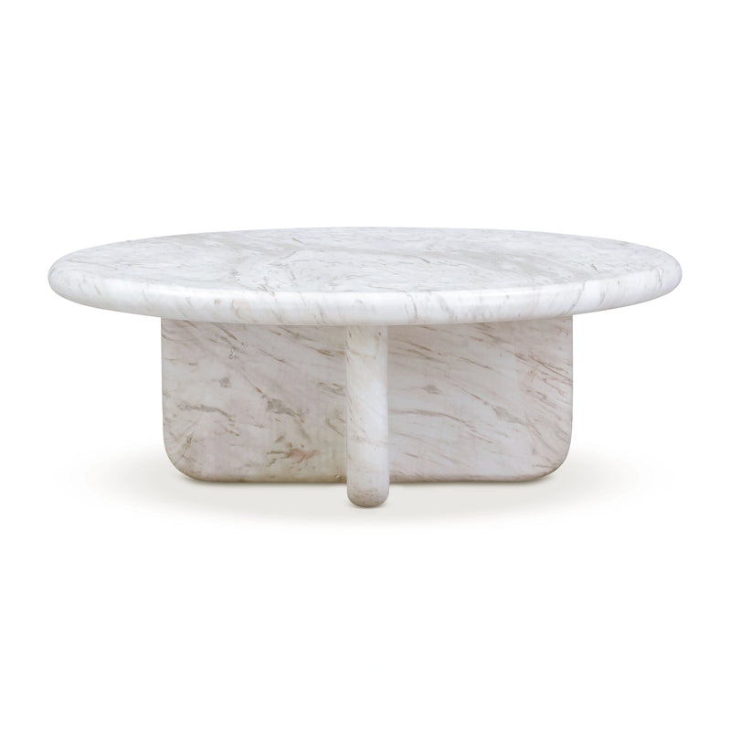 Juju Faux Marble Indoor/Outdoor Round Coffee Table (24"-32")