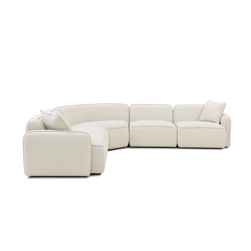 Travie 5-Piece Performance Corduroy Velvet Modular L-Sectional