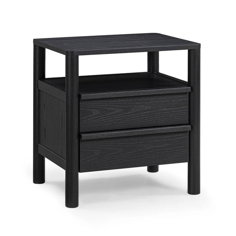 Tyra 22" Ash 2-Drawer Nightstand