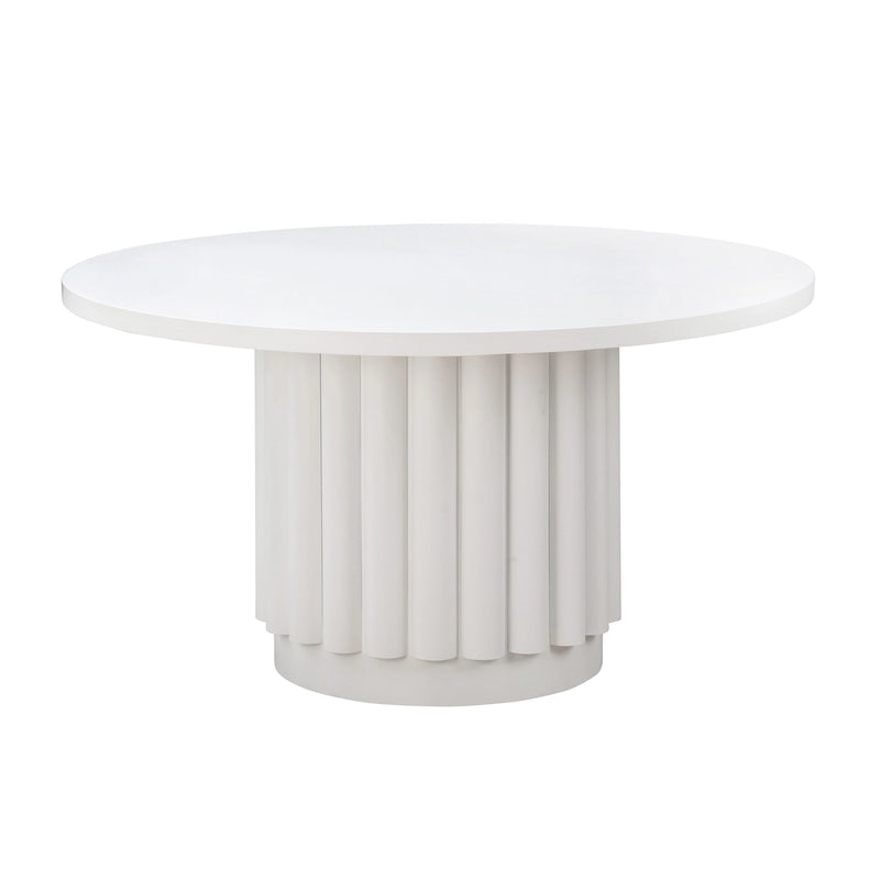Kali 55" White Round Dining Table