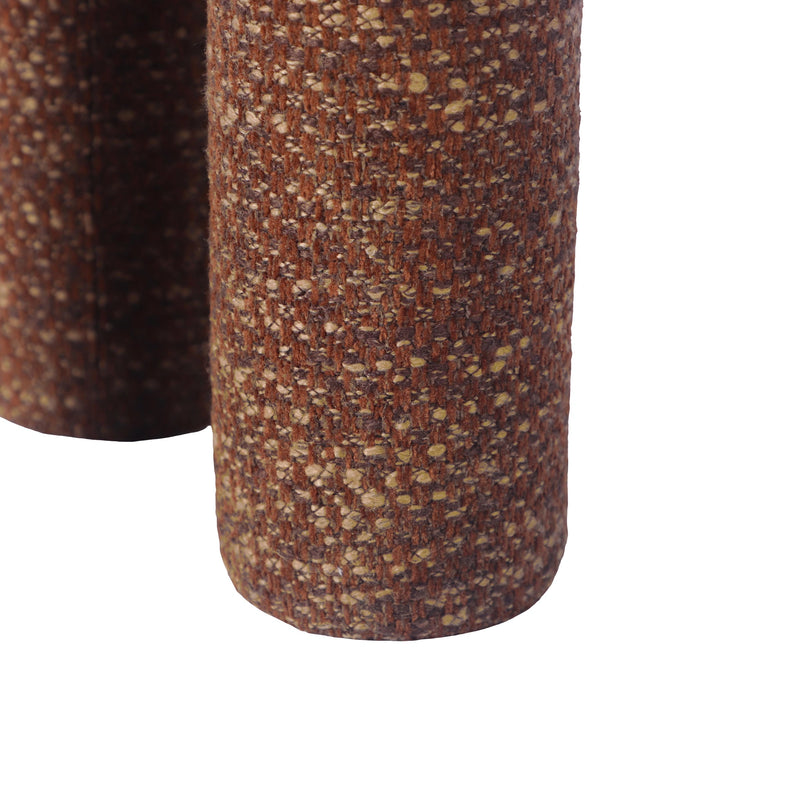Claire Brown Checkered Boucle Stool