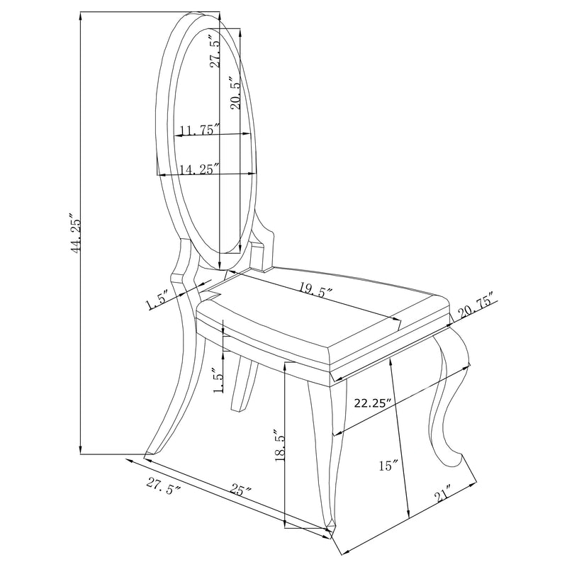 Antoine 7 Pc Dining Set (Table and 6 Chair)