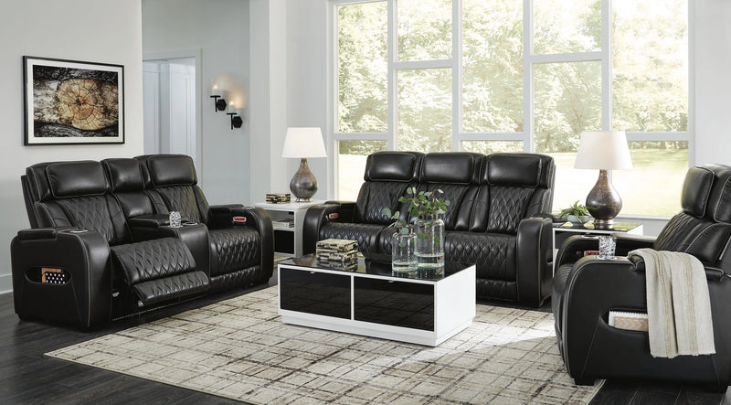 Sofá reclinable eléctrico Boyington, sofá de dos plazas y sillón reclinable