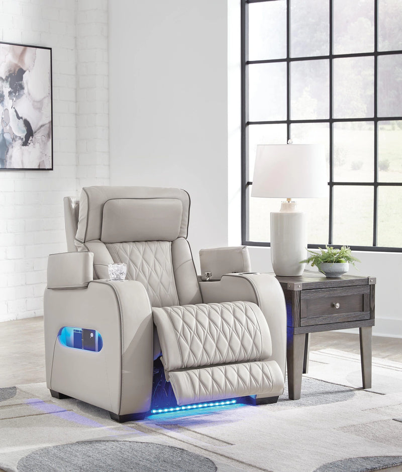 Sofá reclinable eléctrico Boyington, sofá de dos plazas y sillón reclinable