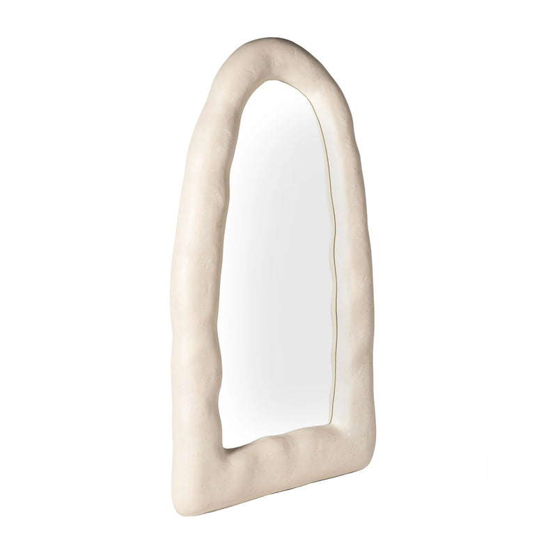 Kaia Cream Textured Floor Mirror