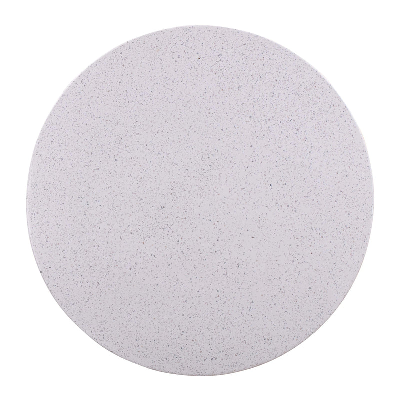 Terrazzo 27.5" Light Speckled Concrete Round Coffee Table